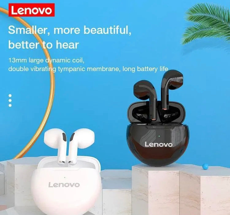 Lenovo LivePods HT38 TWS Wireless 9D Stereo Bluetooth Mini Headphones, Touch Control With Microphone