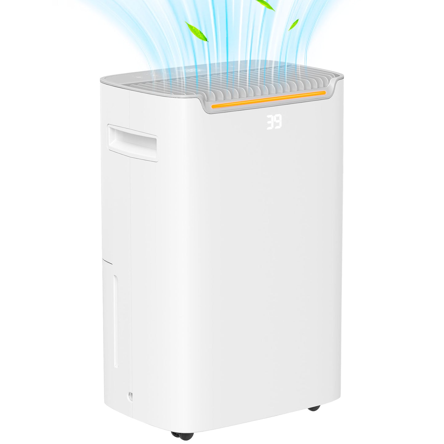 20L/Day Dehumidifier W/ Continuous Drainage, 2.5L Water Tank, 24H Timer On/off, Digital Humidity Display, Air Filter, Laundry Drying