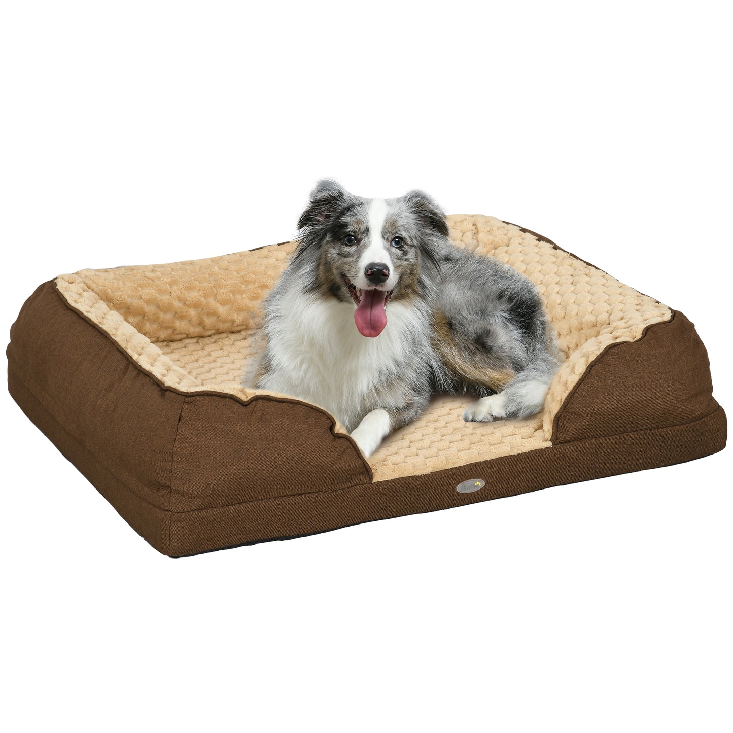 PawHut Calming Dog Bed Pet Mattress w/ Removable Cover, Anti-Slip Bottom, for Medium Dogs, 90L x 69W x 21Hcm