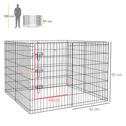 PawHut 8 Panel DIY Dog Pen with Door, for Dogs, Small Animals, Indoor/Outdoor Use, 91cm High