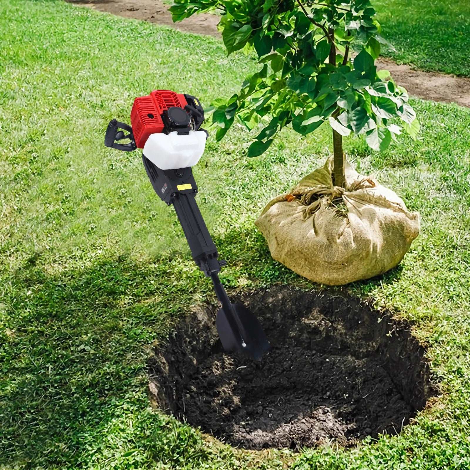 2-Stroke Petrol Portable Garden Tree Hole Digger Shovel Spade For Forestry Seedlings And Vineyard Supports Garden Tool