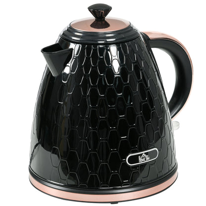 Electric Kettle, 1.7L, Fast Boil, 3kW Water Kettle with Removable Washable Anti-scale Filter, BPA Free, Black