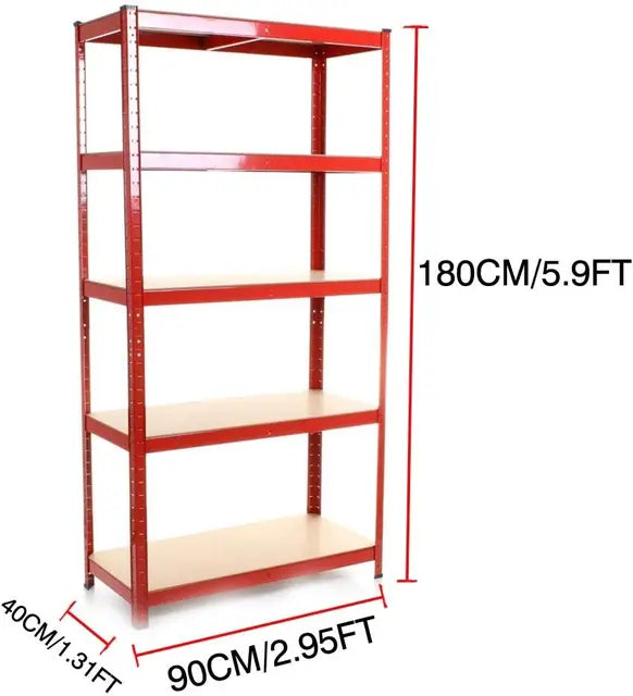 Heavy Duty 5 Tier Boltless Garage Shelving Unit Shed Warehouse Workshop Office Storage Shelves Metal Racking, Adjustable