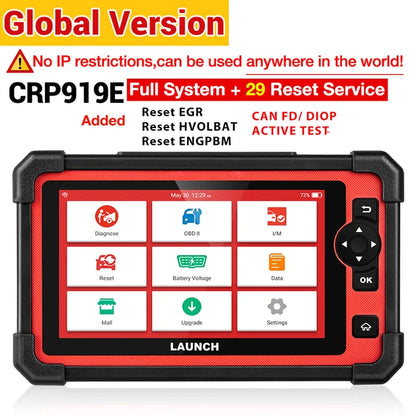 LAUNCH X431 CRP919E Elite OBD2 Scanner Bidirectional Tool 35+ Service, ECU Coding, All System Diagnosis