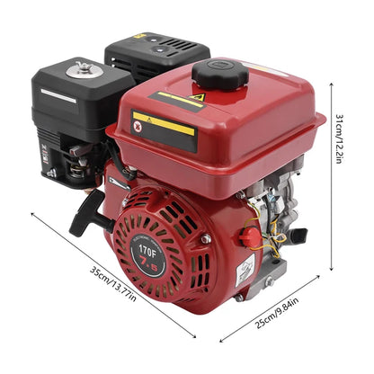 215cc 4 Stroke Petrol Gas Powered Engine 7.5HP Gasoline Kit Single Cylinder Air Cooled for Go Kart Lawn Mower Compressor Pump