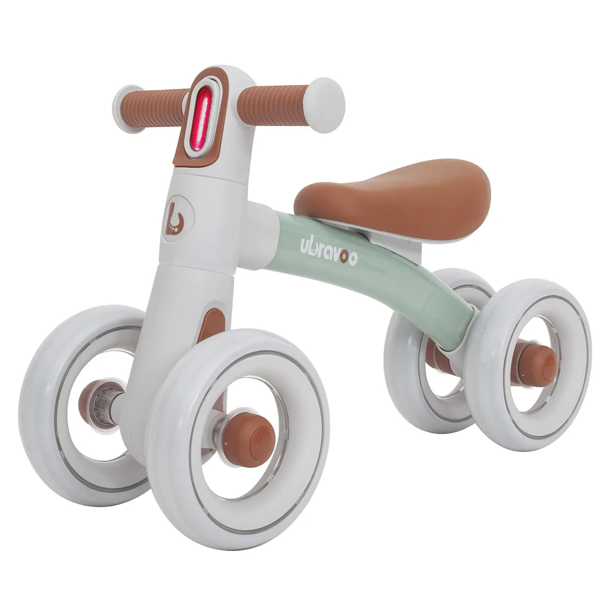 UBRAVOO Baby Slide Balance Bike For 12-24 Months, 3-Mode Headlight & 4 Transparent Silence Wheels, Riding on Toy