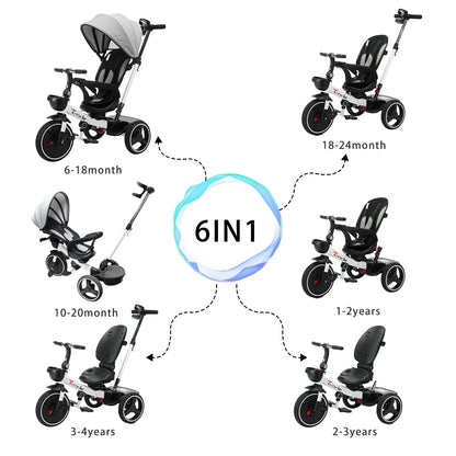 Ubravoo Baby Stroller Tricycle Ride Bike , 360 Degree Rotation Sitting & Lying - Age 1-5 Years