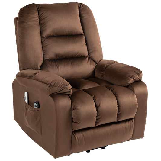Lift Chair, Quick Assembly, Electric Riser And Recliner Chair With Vibration Massage, Heat, Side Pockets