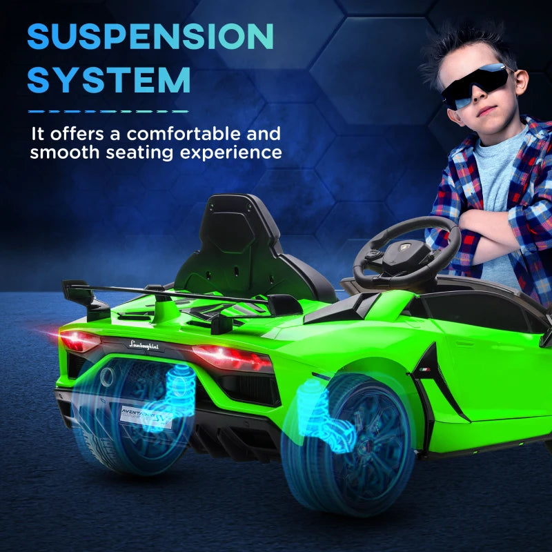 Lamborghini Licensed 12V Kids Electric Car With  Butterfly Doors, Music Horn Suspension And Remote