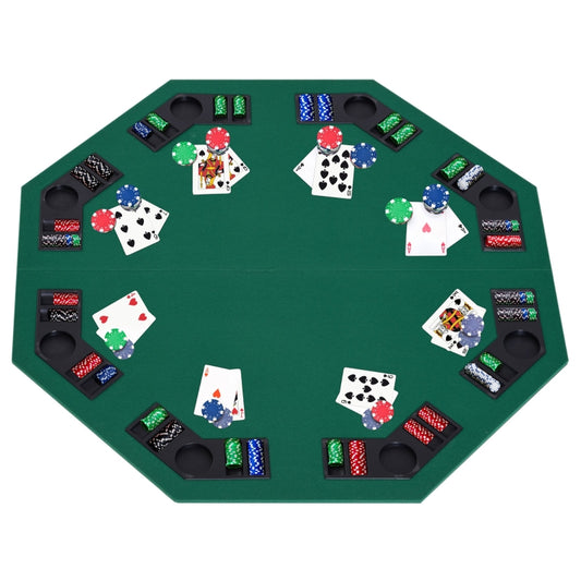 Foldable Poker Table Top 8 Players Blackjack Tables Casino Chip Trays 1.2M