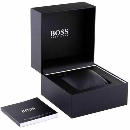 Hugo Boss Mens Navigator Wrist Watch Blue Dial & Silver Strap HB1513498