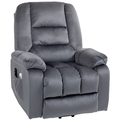 Lift Chair, Quick Assembly, Electric Riser And Recliner Chair With Vibration Massage, Heat, Side Pockets