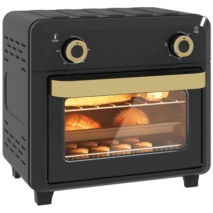 10L Air Fryer Oven, Mini Oven, Oil Free Cooking, Grill, Roast, Bake, Timer, Touch Screen, Dishwasher Safe, 1000W, Black