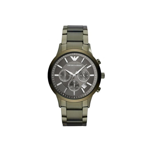 Emporio Armani Steel Watch Dial Anthracite Green Man AR11117