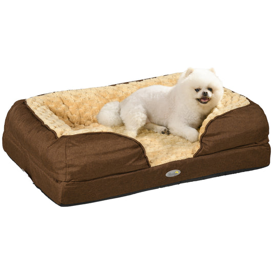 PawHut Calming Dog Bed Pet Mattress w/ Removable Cover, Anti-Slip Bottom, for Small Dogs, 70L x 50W x 18Hcm