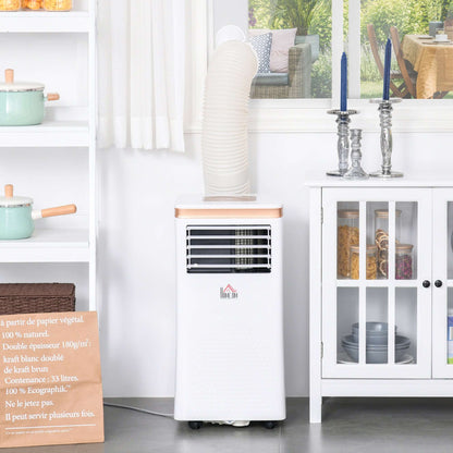 10000 BTU 4-In-1 Compact Portable Mobile Air Conditioner Unit Cooling Dehumidifying Ventilating w/ Fan Remote LED 24 Hr Timer Auto Shut-Down