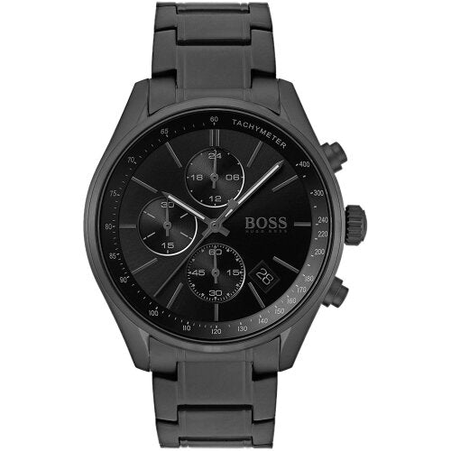 Hugo Boss Men's Grand Prix Black Chronograph Quartz Wrist Watch HB1513676