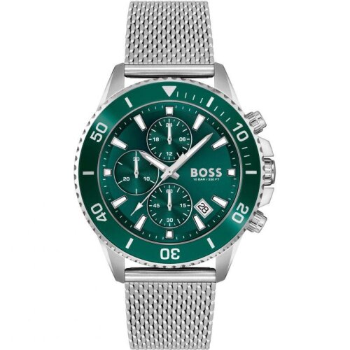 Hugo Boss Admiral Chronograph Green Dial Men's Wrist Watch 1513905