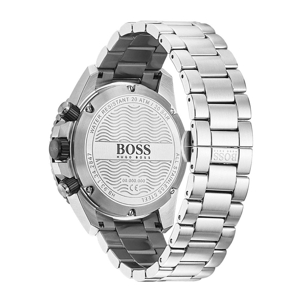 Hugo Boss Mens Vela Chronograph Wrist Watch Blue & Silver HB1513775