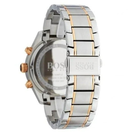 Hugo Boss Men's Grand Prix Wrist Watch Gold & Silver Tone HB 1513473