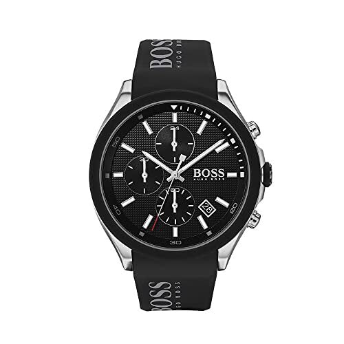 Hugo Boss Black Men's Stainless Steel Quartz Wrist Watch With Silicone Strap 1513716