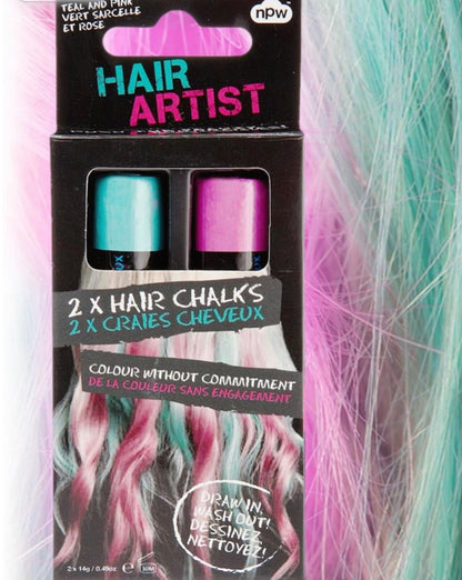 Teal and Pink Hair Colouring Chalks