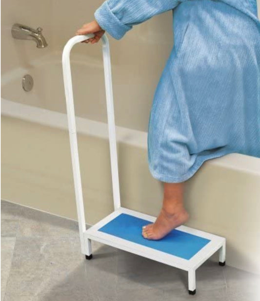 Non Slip Large Platform Bath Support Rail Step Stool Rail With Safety Handle