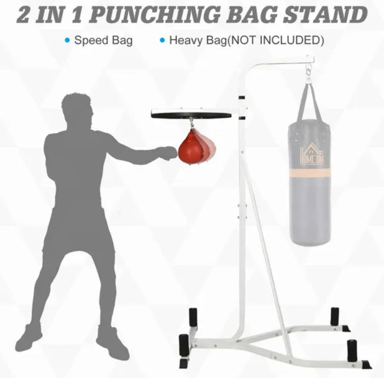 Free-Standing Speed Bag Boxing Trainer Platform Punch Bag Fitness Station Stand