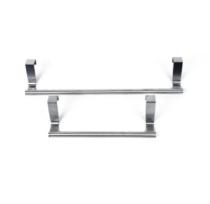 Mounted Cabinet Organizer Over Door Hanging Kitchen Bathroom Towel Rack Holder Storage Rail Stainless Steel Stand Shelf