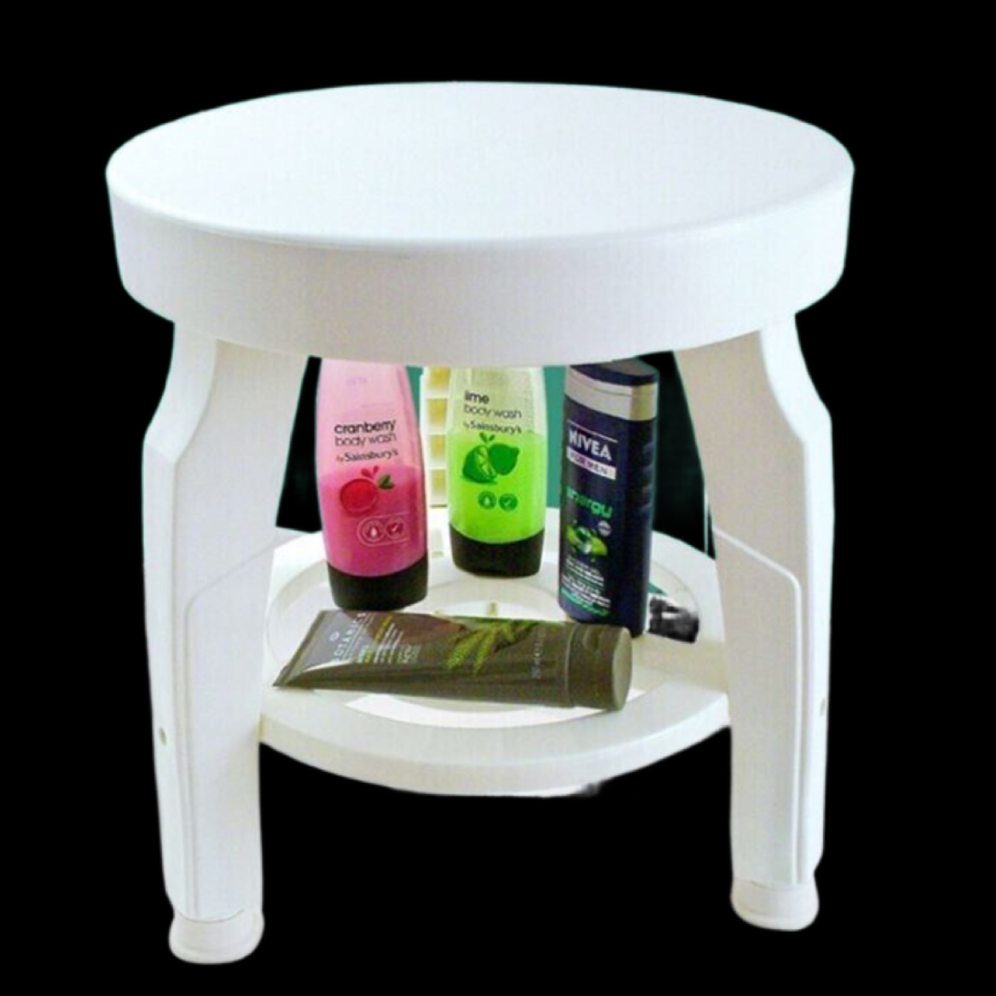 Bath Shower Swivel Stool Bathroom Chair With Adjustable Non Slip Seat