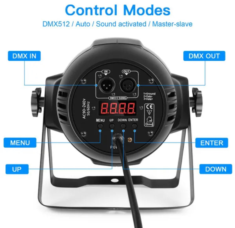 RGBW 4 In 1 Stage Light 18 LED Per CAN DMX512 270W Rave Clubbing Disco Show DJ Party Metal