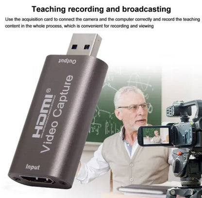 Video Capture Card HDMI To USB 3.0 Audio Video Capture Recording Cards 1080p / 4k Record Grabber 60fps Content Live Broadcasting Video Conference