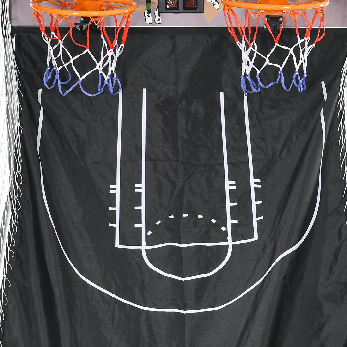 SPORTNOW Foldable Double Shot Basketball Arcade Game with 8 Modes