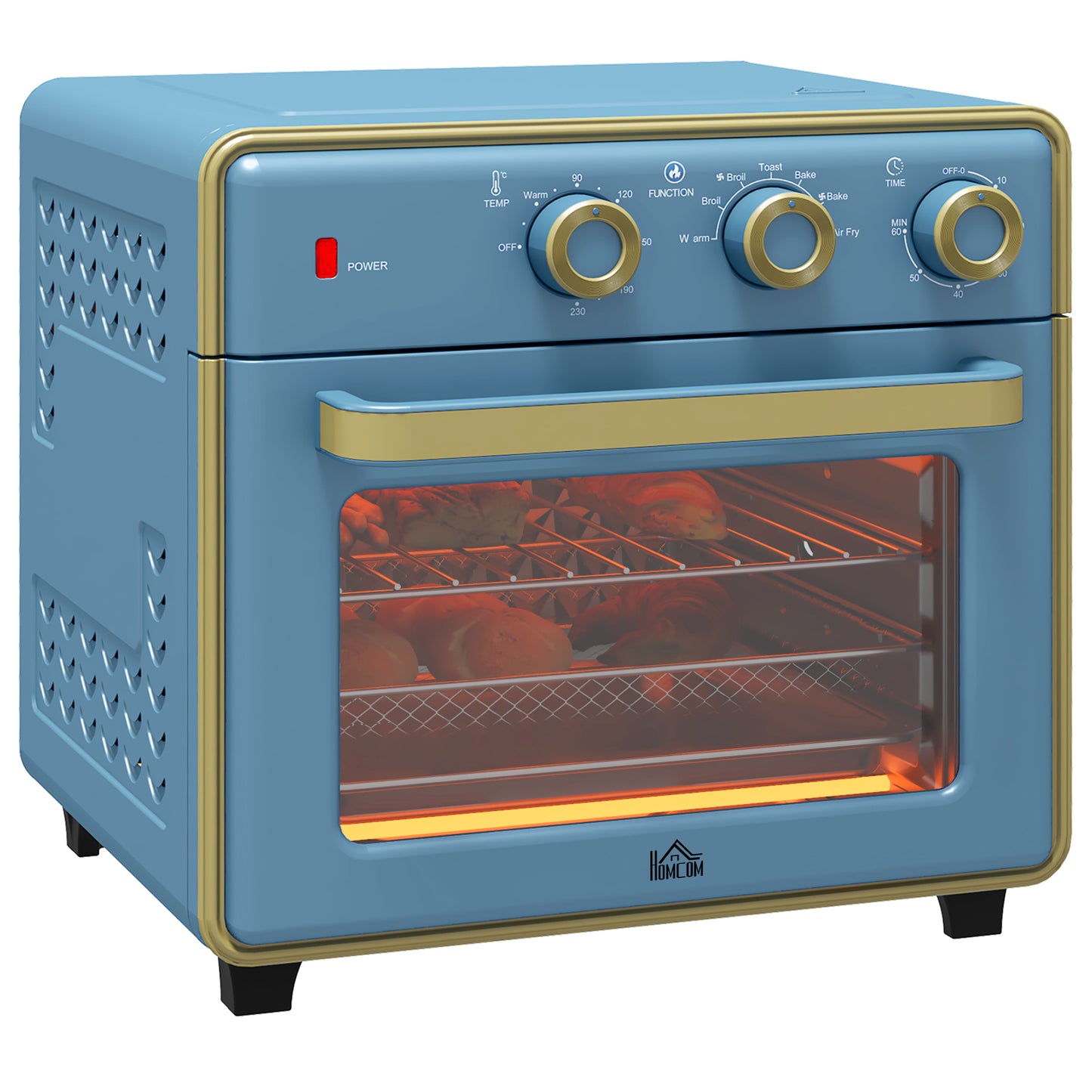 Vintage Retro Style 20L 90-230℃ Mini Electric Oven - Blue