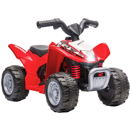 AIYAPLAY Honda Licensed Kids Electric Quad Bike 6V ATV Ride On for 1.5-3 Years Red