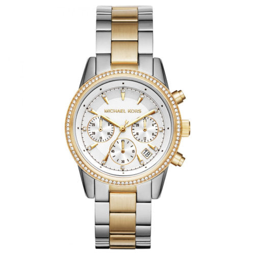 Michael Kors Ritz Chronograph Dual Tone Stainless Ladies Watch