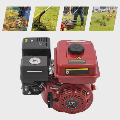 215cc 4 Stroke Petrol Gas Powered Engine 7.5HP Gasoline Kit Single Cylinder Air Cooled for Go Kart Lawn Mower Compressor Pump