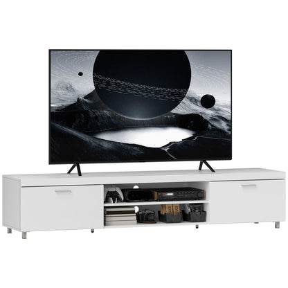 Modern TV unit Cabinet Entertainment Centre for TVs up to 90" w/ Cabinet Shelf for Living room Bedroom White