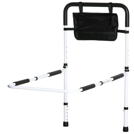 Safety Balance Helper Bed Rail Height Adjustable Support Assist Aid Grab Bar With Storage Pocket