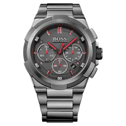 Hugo Boss Men's Supernova Gun Metal Grey Chronograph Wrist Watch HB1513361