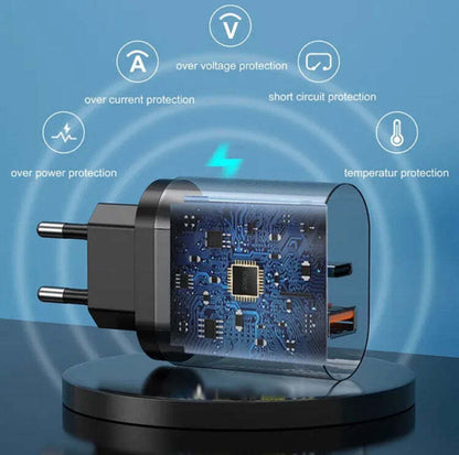 20W USB Type C Power Adapter PD+QC3.0 Mobile Phone Wall Fast Quick Rapid Charger