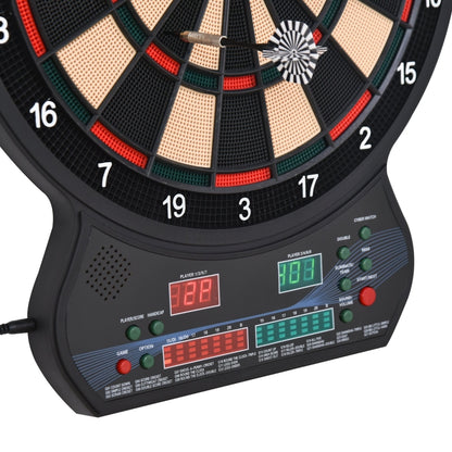 Electronic Hanging Dartboard LED Digital Score Set 27 Games and 202 Variations with 12 Soft Tip Darts