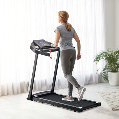 1.5HP Treadmill, 12km/h Electric 1.5HP Motorised Running Machine, w/ 12 Programs, LED Display, for Home Gym Indoor Fitness