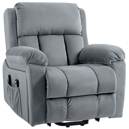 Power Lift Riser and Recliner Chair with Vibration Massage, Heat, Side Pocket