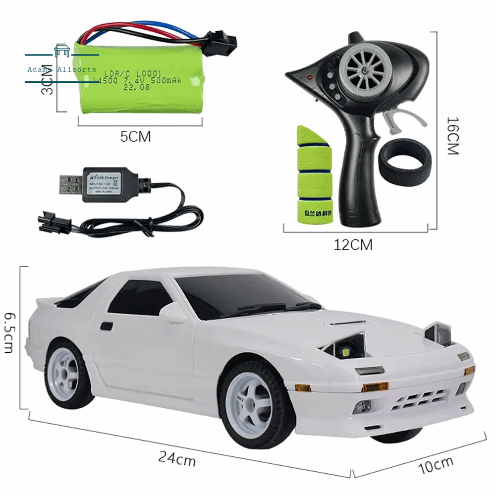 LDRC RX7 RC 1/18 Racing Car RWD Gyroscope Wireless Control Drift Vehicles LD1802 With LED Light Remote Control Cars