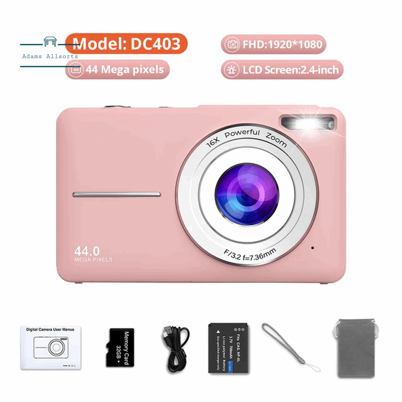 Digital Camera 1080P FHD Compact Camera 44MP Camera 16X Digital Zoom Simple  HD1080P