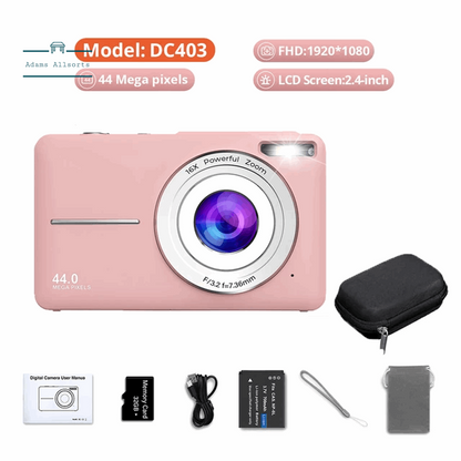 Digital Camera 1080P FHD Compact Camera 44MP Camera 16X Digital Zoom Simple  HD1080P