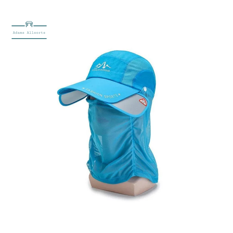 Fishing Sunscreen Hat Summer Face Mask Sunshade Veil Outdoor Folding Quick-Drying Men's and Women's Sun Hats