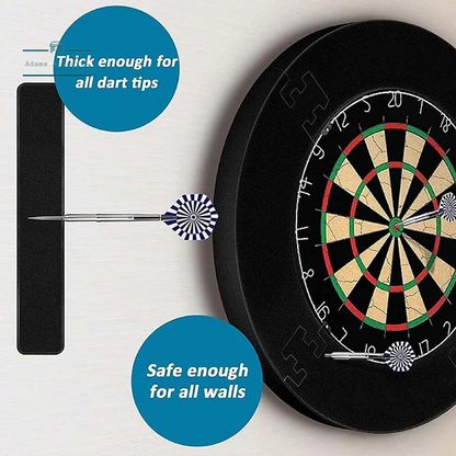 EVA Black 17.75In Dartboard Surround For Dartboards Universal Wall Protection Splicing Dartboard Surround Ring Dart System