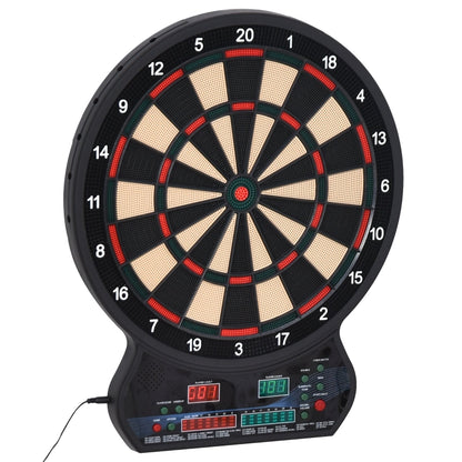 Electronic Hanging Dartboard LED Digital Score Set 27 Games and 202 Variations with 12 Soft Tip Darts